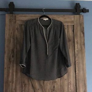 StitchFix 3/4 Black & Grey Blouse